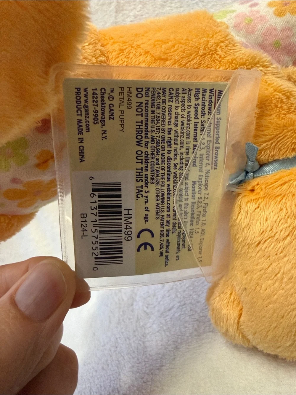 NWT Ganz Webkinz Petal Puppy Plush